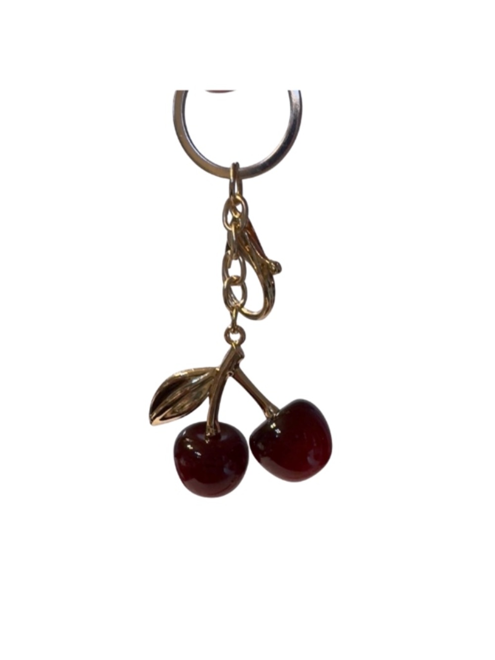 Red Cherry Purse Charm Keychain